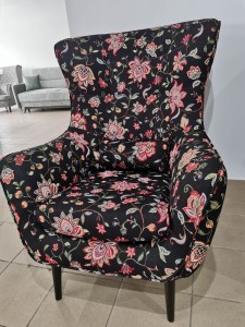 Fotel Milord Hiszpańska CZARNY ŻAKRAD