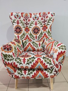Fotel Milord Hiszpańska czerwona rozeta rojo