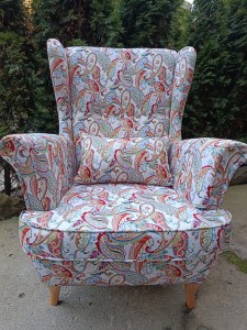 Fotel kolorowy Paisley +poduszka 50x30 gratis