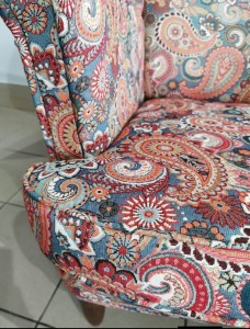 Tkanina hiszpański żakard 100cm /280 cm kolor Paisley verde (1)